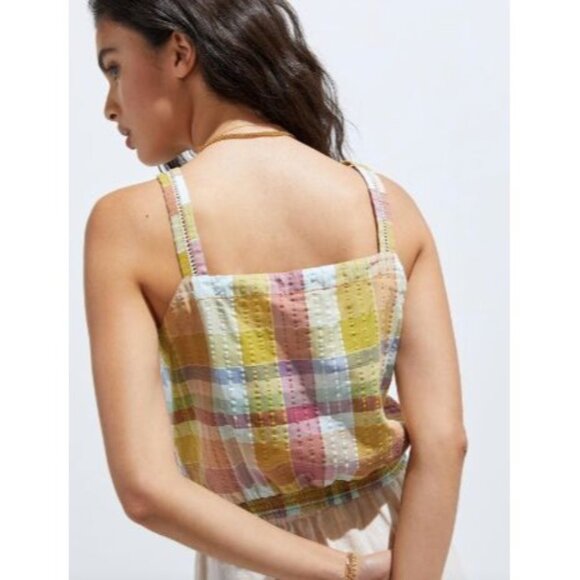 NWT Anthropologie Pilcro Plaid Tank Top-sz 12 - Picture 3 of 13